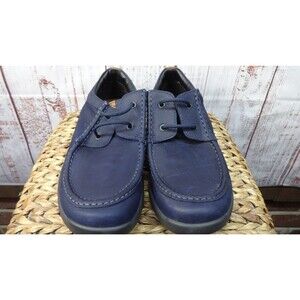 Hotter Sneakers Men 10M  Fashion Shoes Blue Leather Lace Up Comfort Casual